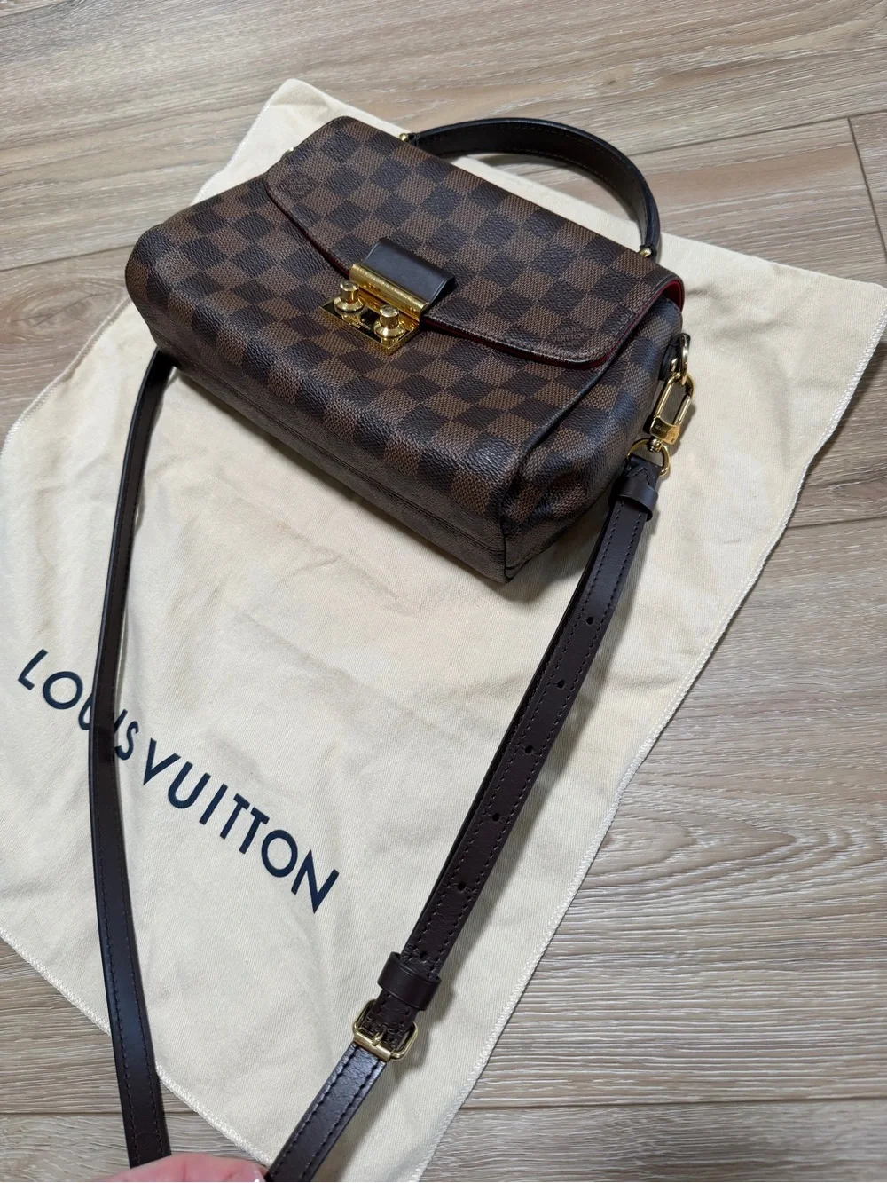 Louis Vuitton Brown Damier Ebene Crosette with Adjustable Strap - Picture 2 of 6